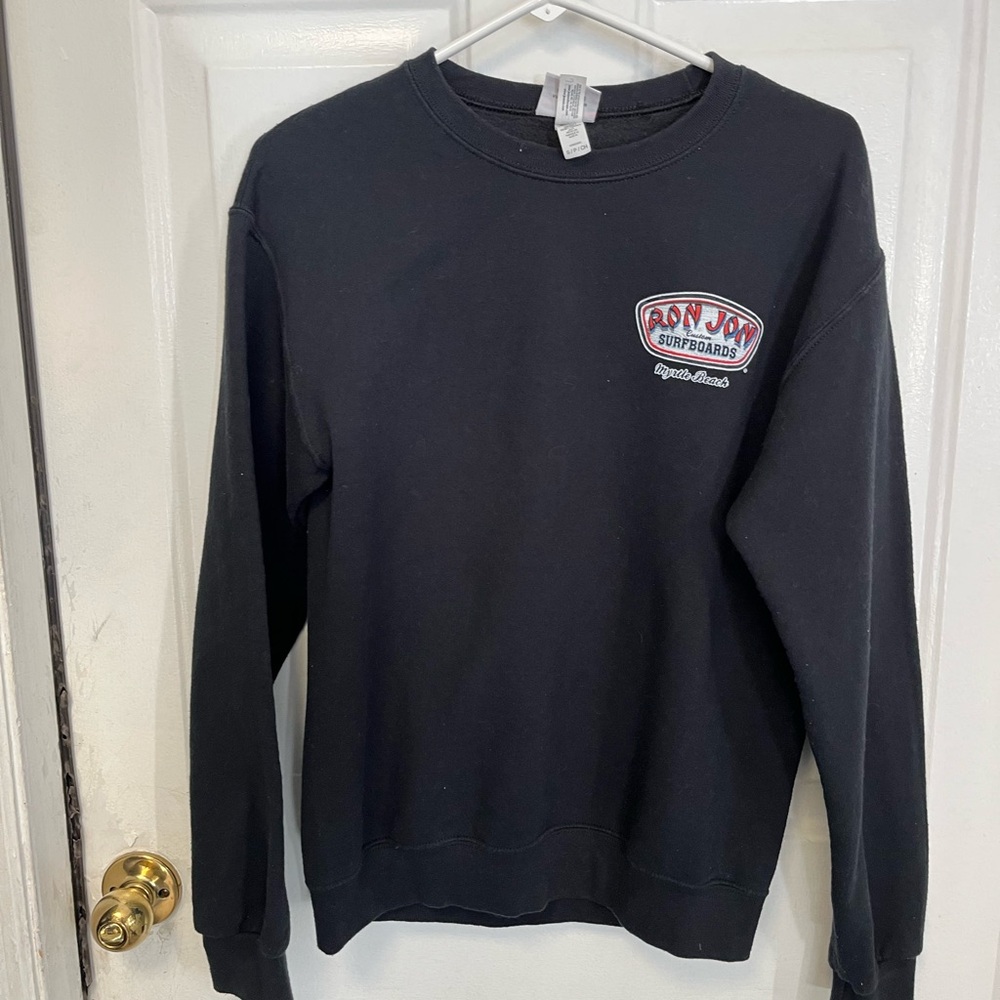 Ron Jon Black Crewneck Men's Sweatshirt Myrtle beach size small